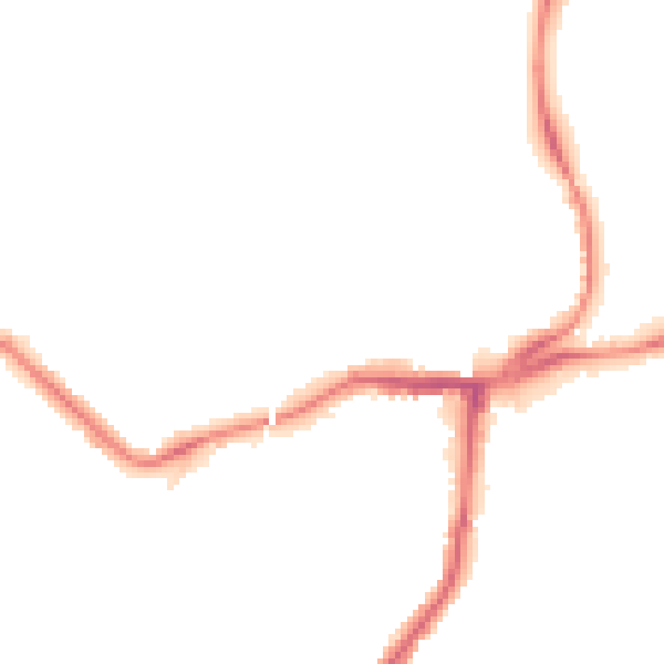 Night-time road noise heatmap for NE3 1RU
