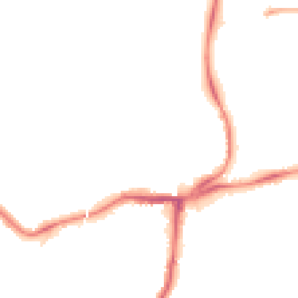 Night-time road noise heatmap for NE3 1SL
