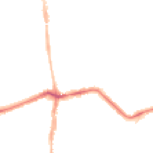 Night-time road noise heatmap for NE3 1UB