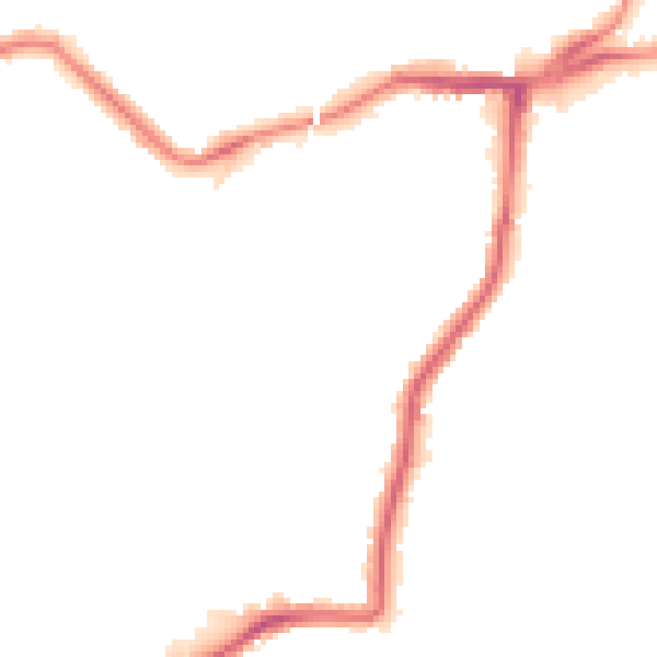 Night-time road noise heatmap for NE3 1YF