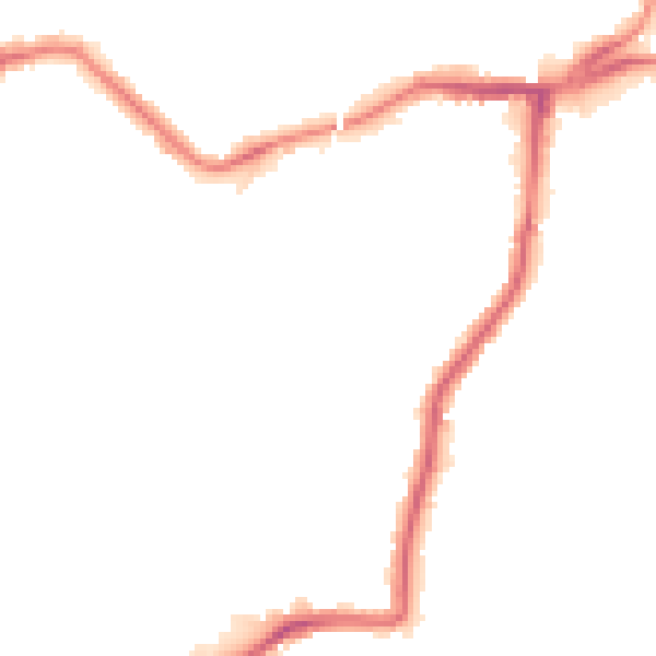 Night-time road noise heatmap for NE3 1YG