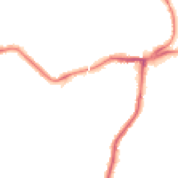 Night-time road noise heatmap for NE3 1YH