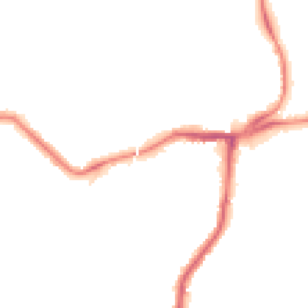 Night-time road noise heatmap for NE3 1YN