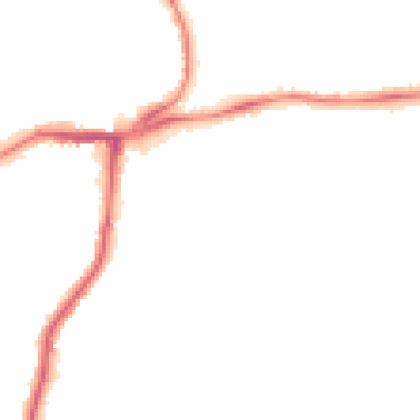 Night-time road noise heatmap for NE3 1YS