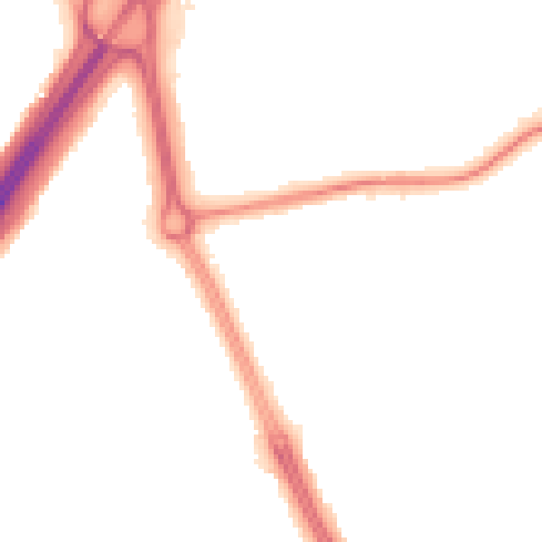 Night-time road noise heatmap for NE3 3GH