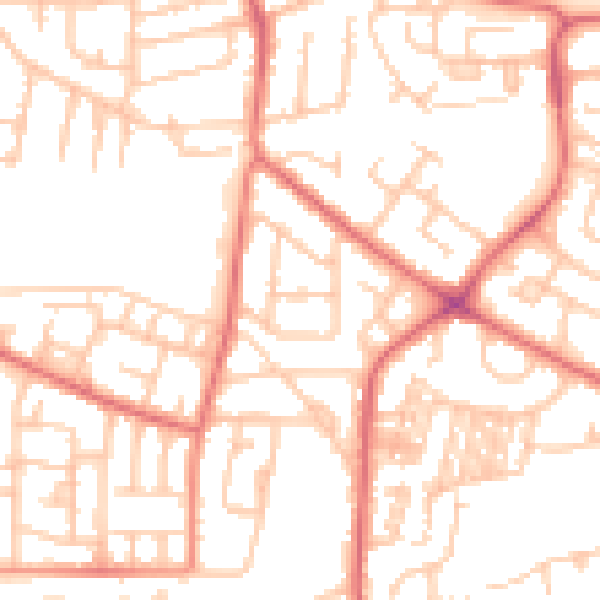 Daytime road noise heatmap for NE3 3NQ