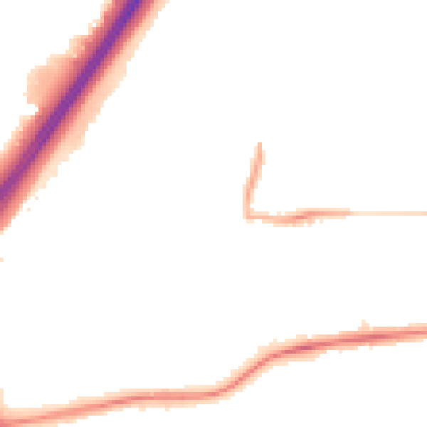 Night-time road noise heatmap for NE3 3RA