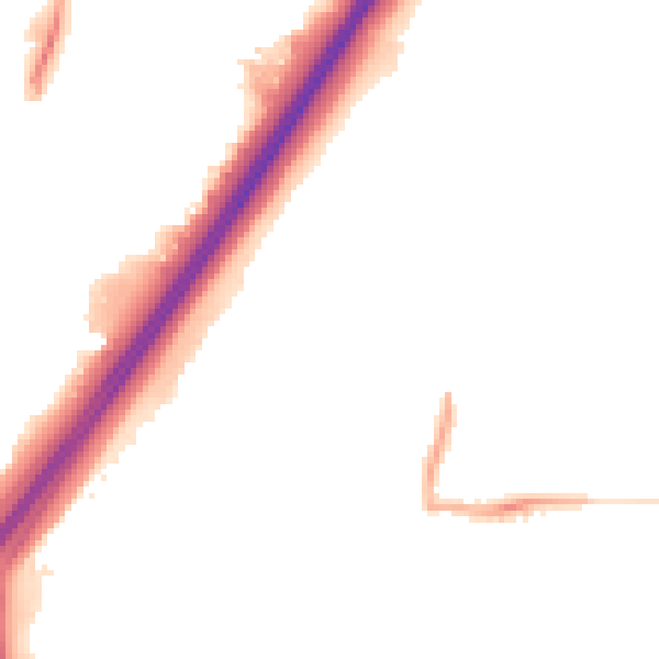 Night-time road noise heatmap for NE3 3SF