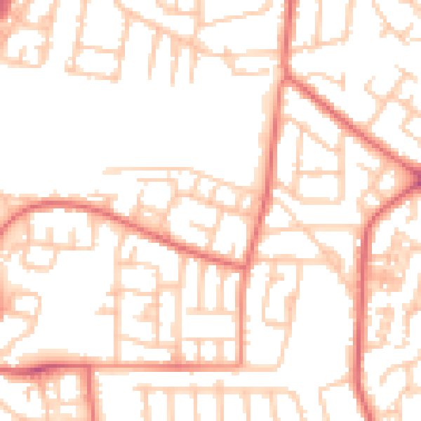 Daytime road noise heatmap for NE3 3SP