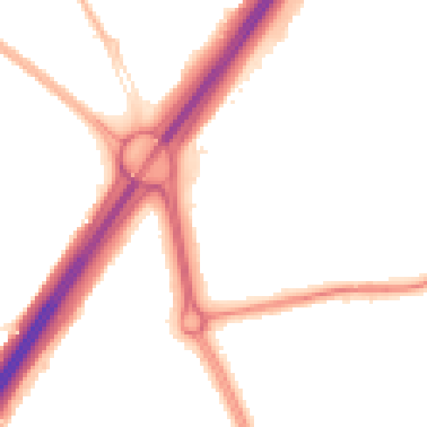 Night-time road noise heatmap for NE3 3YH
