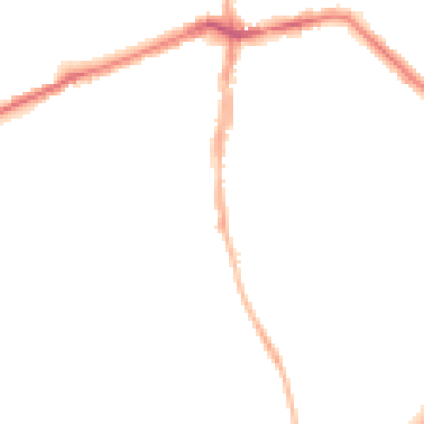Night-time road noise heatmap for NE3 4DL