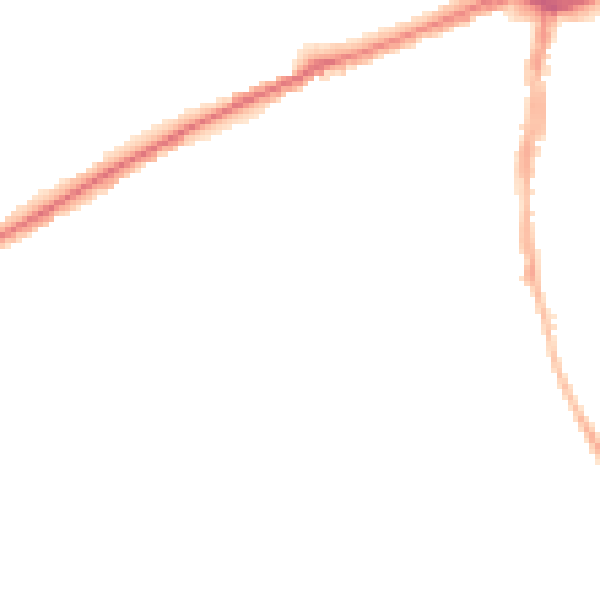 Night-time road noise heatmap for NE3 4DR