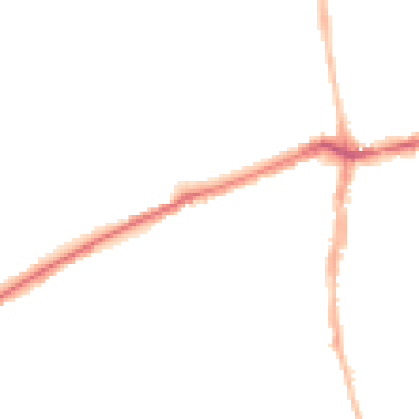 Night-time road noise heatmap for NE3 4HB