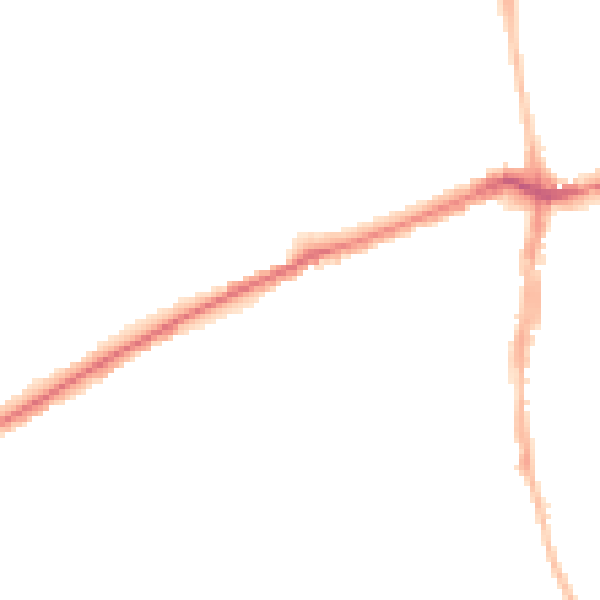 Night-time road noise heatmap for NE3 4HH