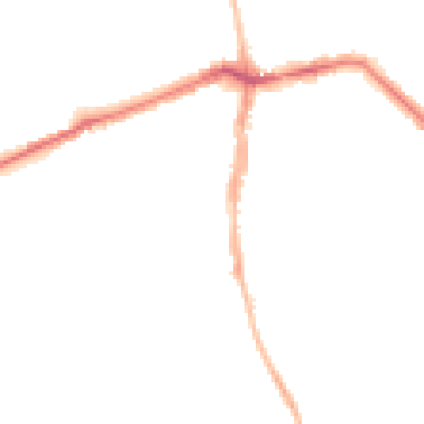 Night-time road noise heatmap for NE3 4TZ