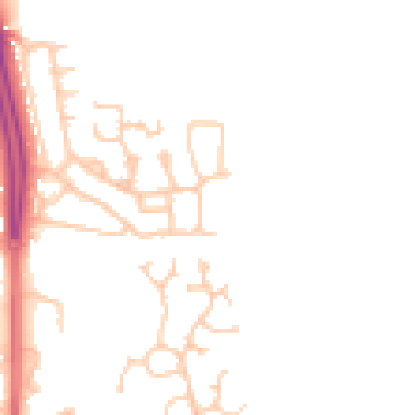 Daytime road noise heatmap for NE3 5QD