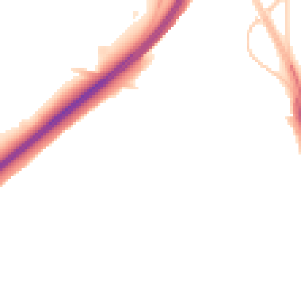 Night-time road noise heatmap for NE3 5RT