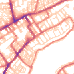 Daytime road noise heatmap for NE30 1AZ