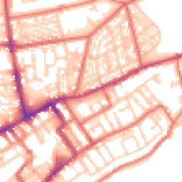 Daytime road noise heatmap for NE30 1EG