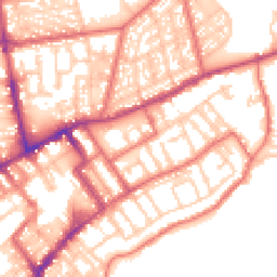 Daytime road noise heatmap for NE30 1EL