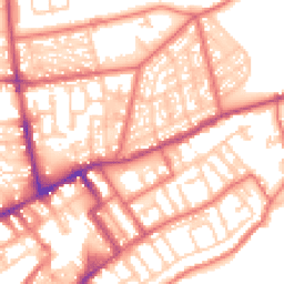 Daytime road noise heatmap for NE30 2DZ