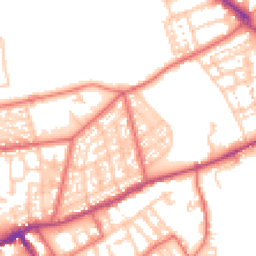 Daytime road noise heatmap for NE30 2HG