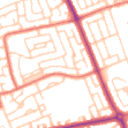 Daytime road noise heatmap for NE30 3AJ