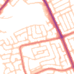 Daytime road noise heatmap for NE30 3JQ
