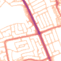 Daytime road noise heatmap for NE30 3NB