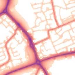 Daytime road noise heatmap for NE30 3RN