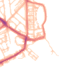 Daytime road noise heatmap for NE30 4EA