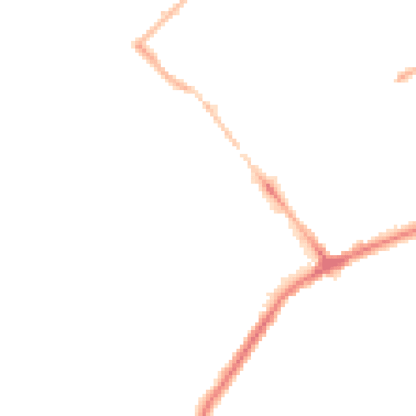 Night-time road noise heatmap for NE31 1AD