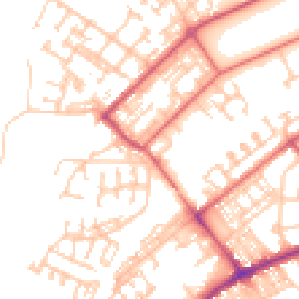 Daytime road noise heatmap for NE31 1BE