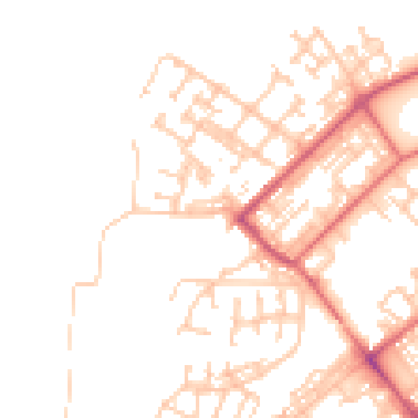 Daytime road noise heatmap for NE31 1DS