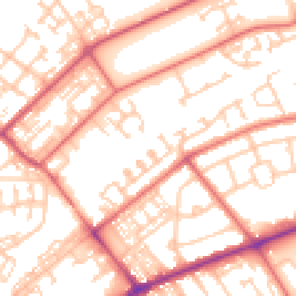Daytime road noise heatmap for NE31 1FJ