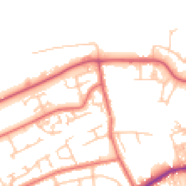 Daytime road noise heatmap for NE31 1SU