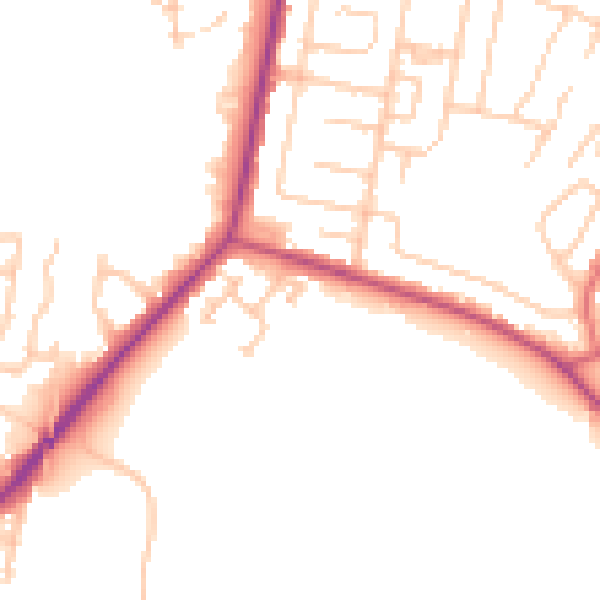 Daytime road noise heatmap for NE31 2EE