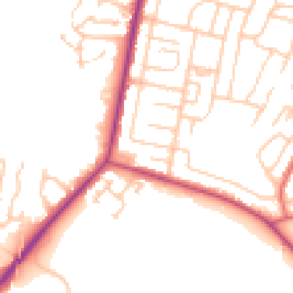 Daytime road noise heatmap for NE31 2NB