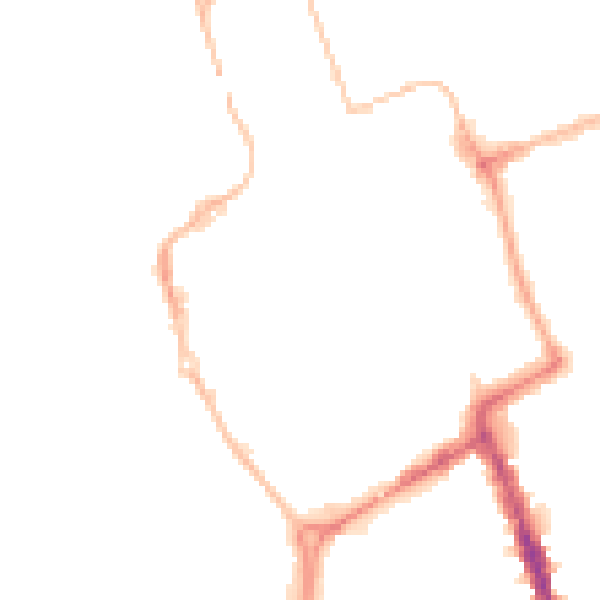 Night-time road noise heatmap for NE33 1AN