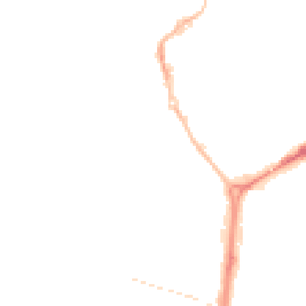 Night-time road noise heatmap for NE33 1EH
