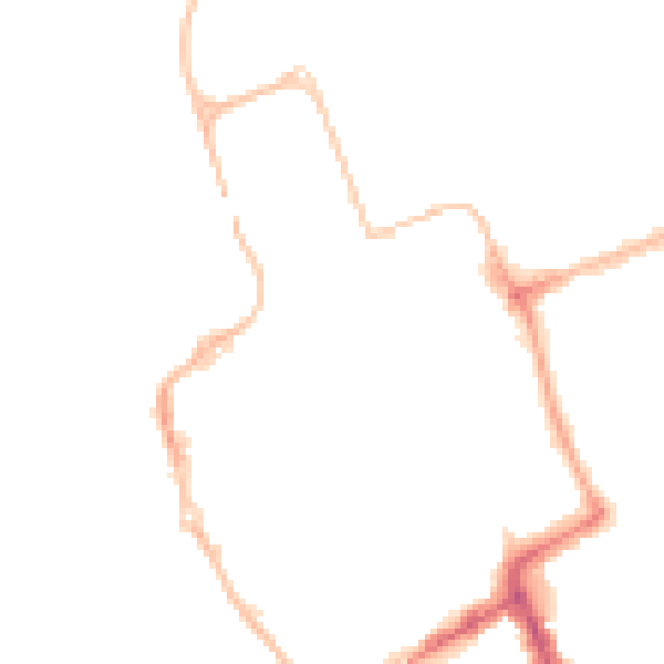 Night-time road noise heatmap for NE33 1HL