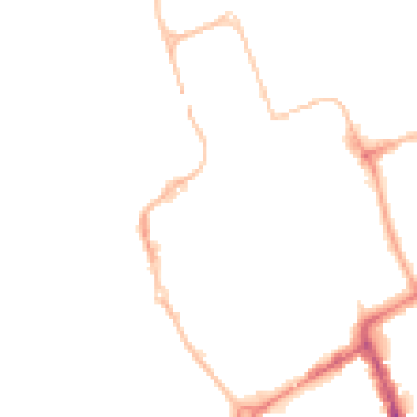 Night-time road noise heatmap for NE33 1JE