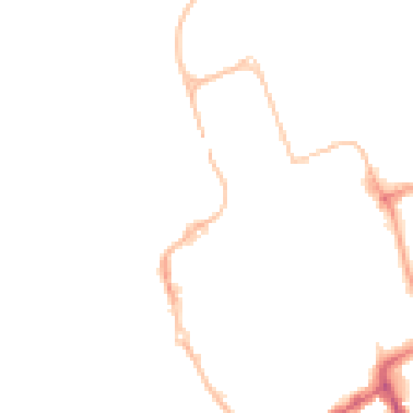 Night-time road noise heatmap for NE33 1LE