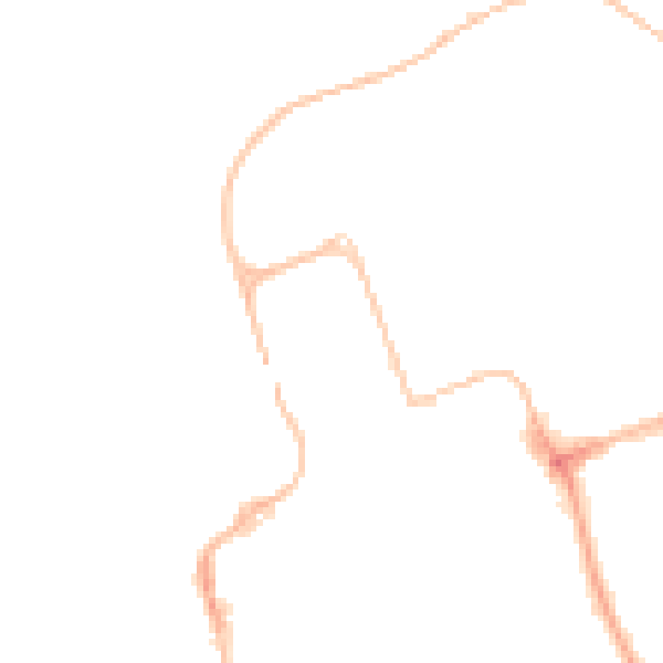 Night-time road noise heatmap for NE33 1LW