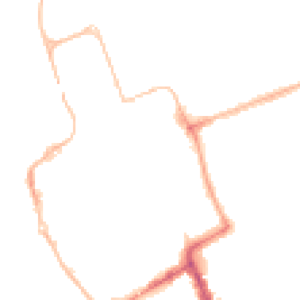 Night-time road noise heatmap for NE33 1NF