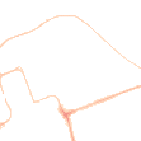 Night-time road noise heatmap for NE33 2EP