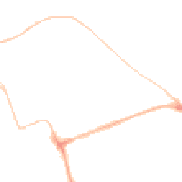 Night-time road noise heatmap for NE33 2ET