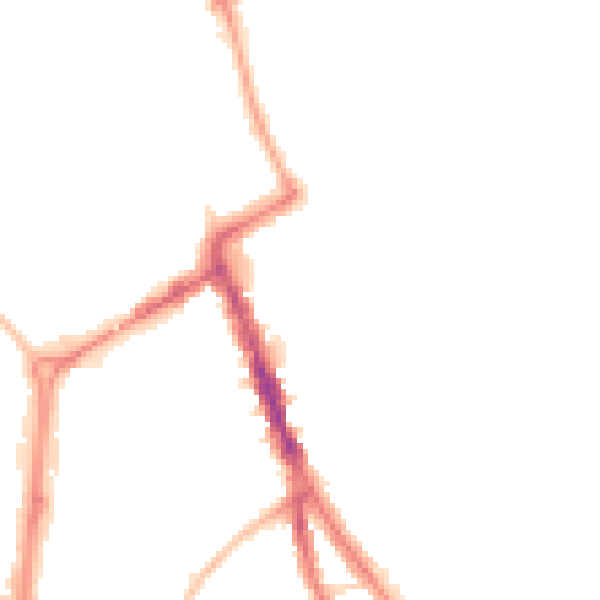 Night-time road noise heatmap for NE33 2SS