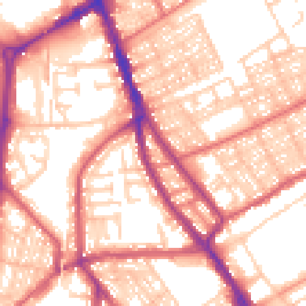 Daytime road noise heatmap for NE33 4EJ