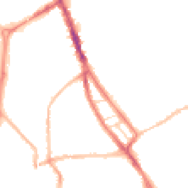Night-time road noise heatmap for NE33 4EJ